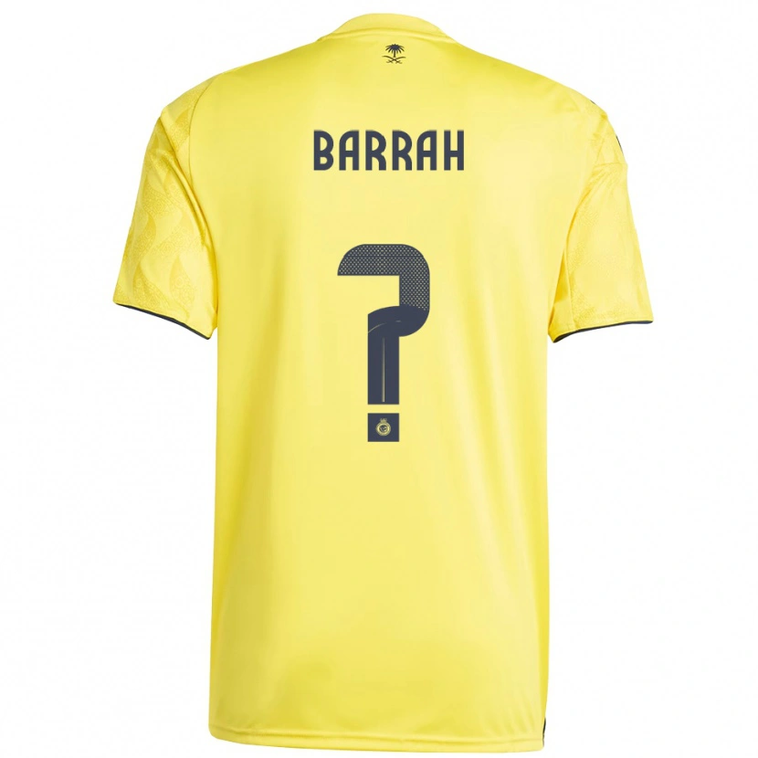 Danxen Niño Camiseta Muhannad Barrah #0 Amarillo Negro 1ª Equipación 2025/26 La Camisa México