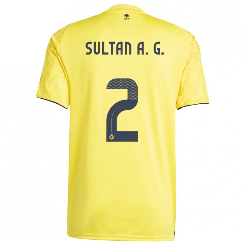 Danxen Niño Camiseta Sultan Al-Ghannam #2 Amarillo Negro 1ª Equipación 2025/26 La Camisa México