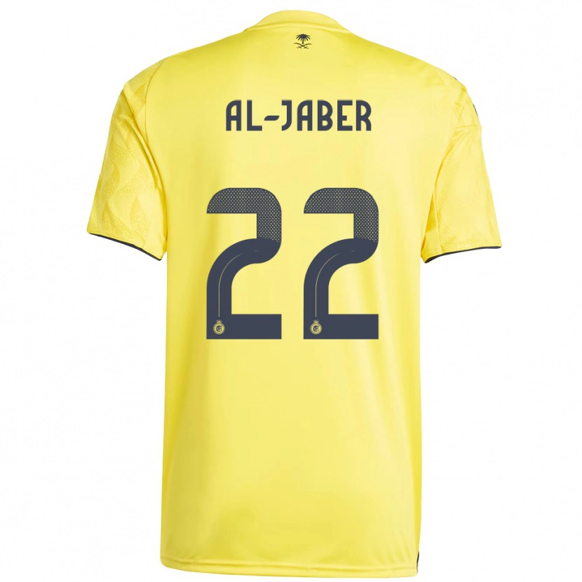 Danxen Niño Camiseta Abdulmalik Al-Jaber #22 Amarillo Negro 1ª Equipación 2025/26 La Camisa México