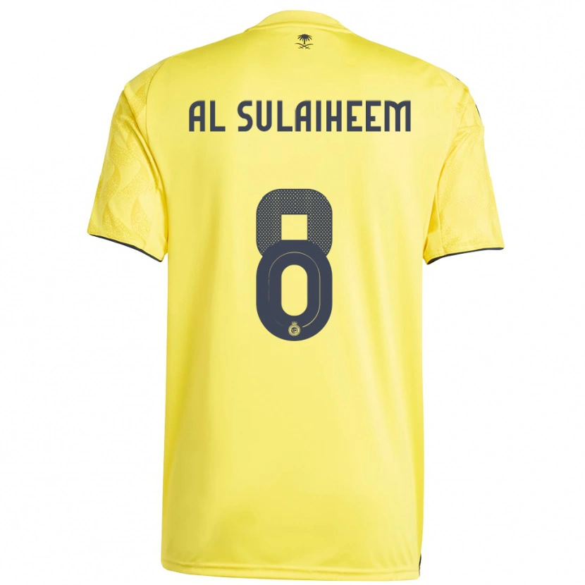 Danxen Niño Camiseta Abdulmajeed Al-Sulayhim #8 Amarillo Negro 1ª Equipación 2025/26 La Camisa México