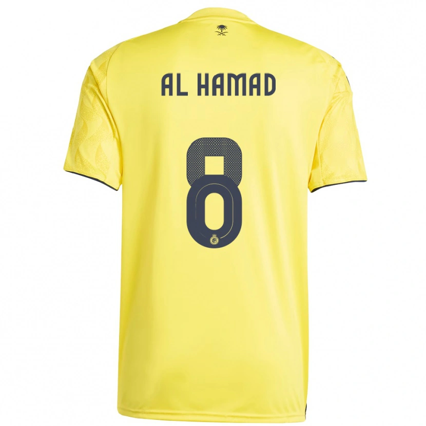 Danxen Niño Camiseta Sara Al-Hamad #8 Amarillo Negro 1ª Equipación 2025/26 La Camisa México