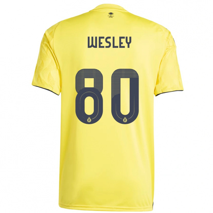 Danxen Niño Camiseta Wesley #80 Amarillo Negro 1ª Equipación 2025/26 La Camisa México