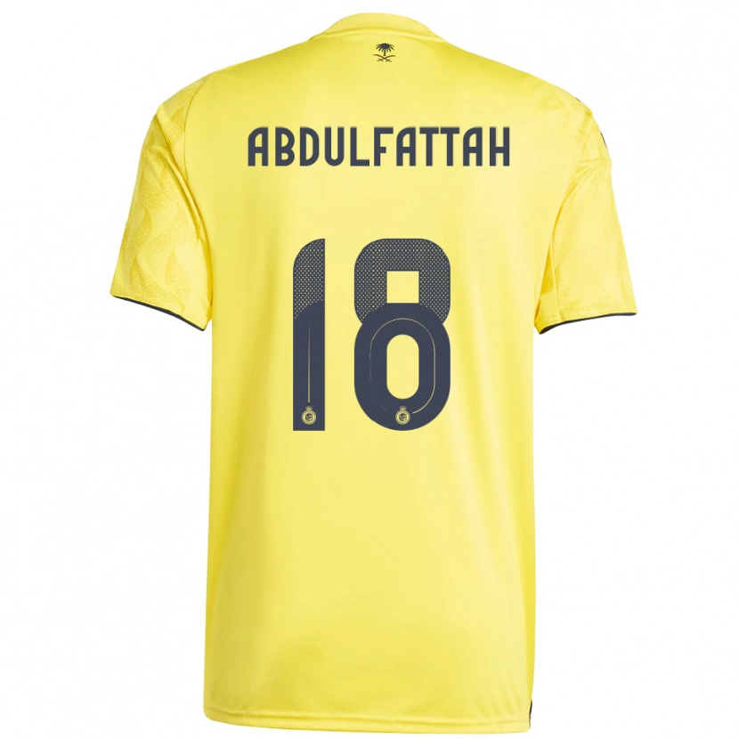 Danxen Niño Camiseta Abdulfattah Adam #18 Amarillo Negro 1ª Equipación 2025/26 La Camisa México