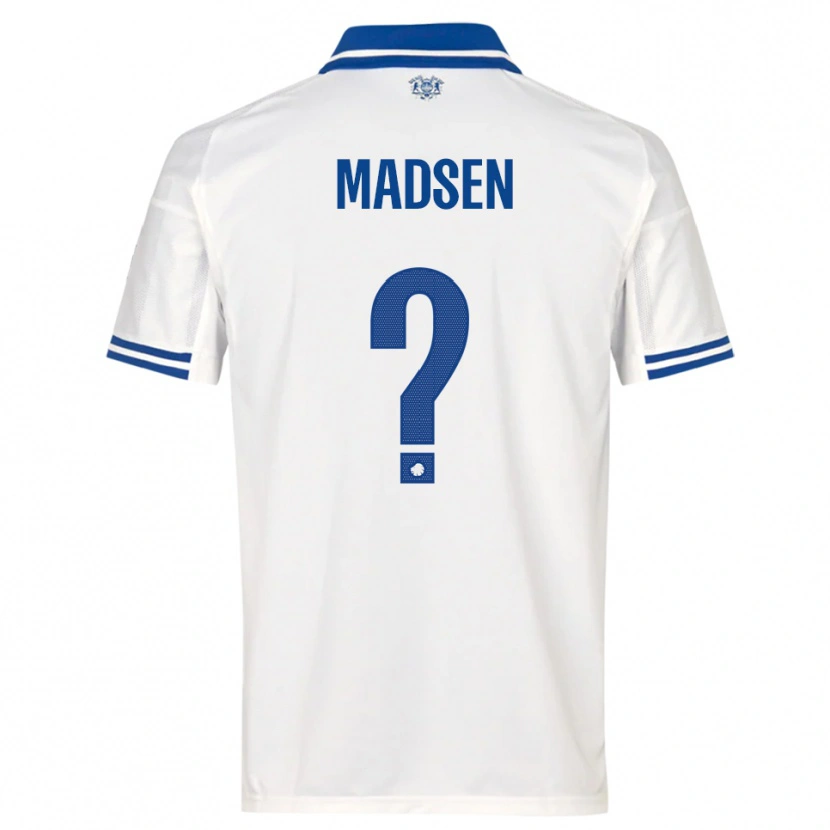 Danxen Niño Camiseta Noah Madsen #0 Blanco Azul 1ª Equipación 2025/26 La Camisa México