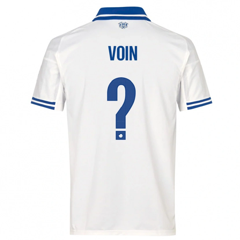 Danxen Niño Camiseta Simon Voin #0 Blanco Azul 1ª Equipación 2025/26 La Camisa México