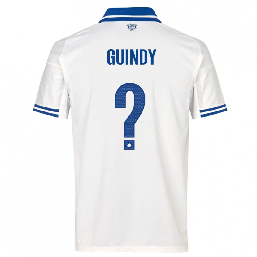 Danxen Niño Camiseta Eliot Guindy #0 Blanco Azul 1ª Equipación 2025/26 La Camisa México