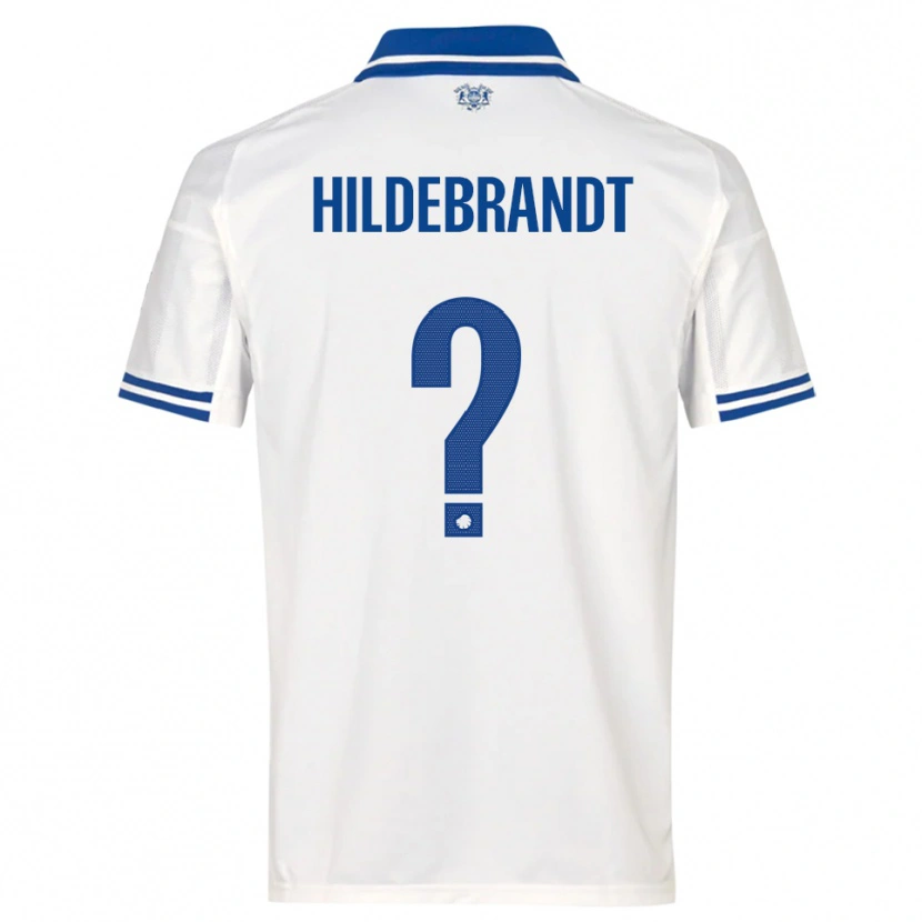 Danxen Niño Camiseta Sylvester Hildebrandt #0 Blanco Azul 1ª Equipación 2025/26 La Camisa México