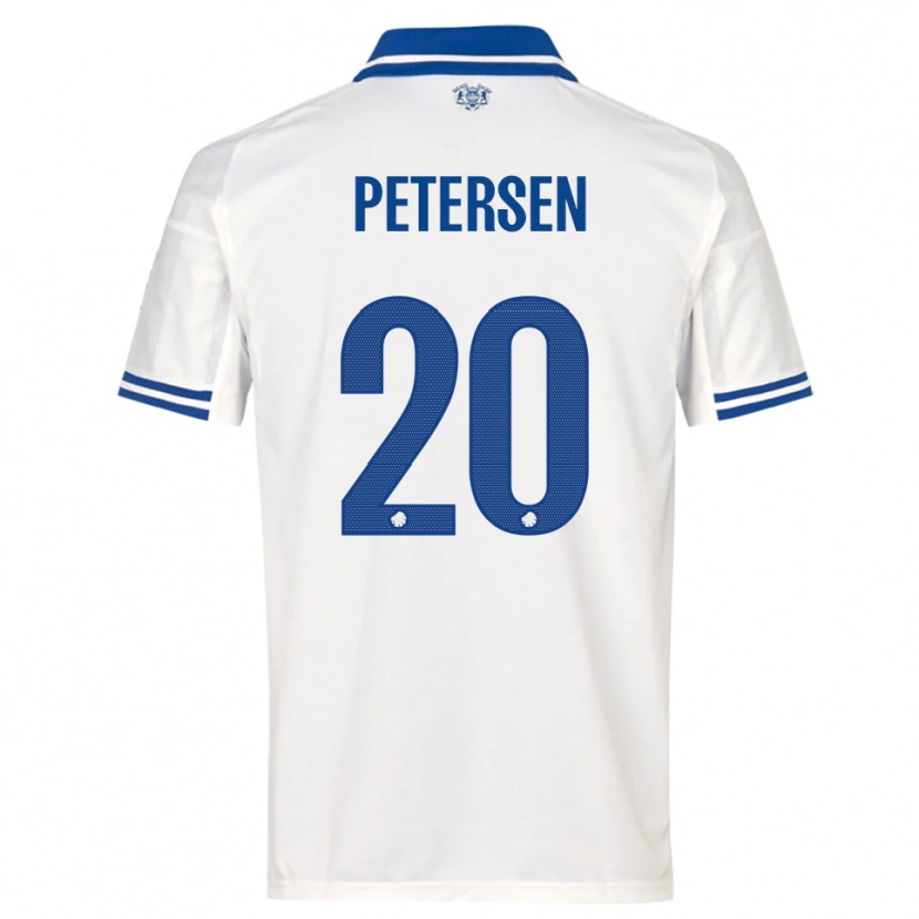 Danxen Niño Camiseta Frederik Petersen #20 Blanco Azul 1ª Equipación 2025/26 La Camisa México