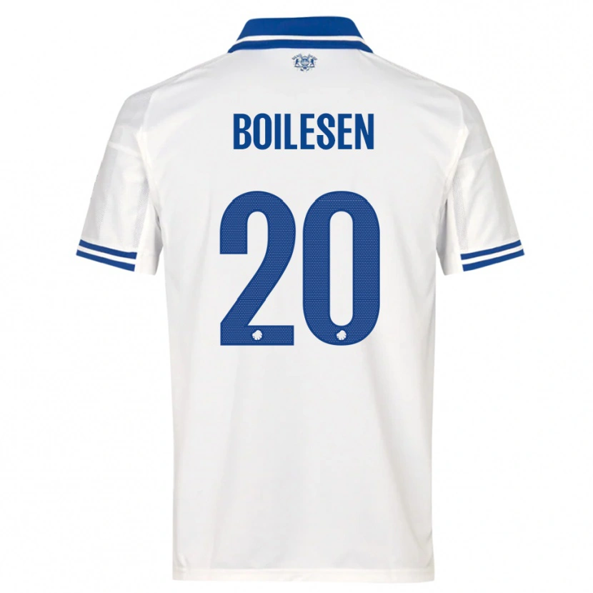 Danxen Niño Camiseta Nicolai Boilesen #20 Blanco Azul 1ª Equipación 2025/26 La Camisa México