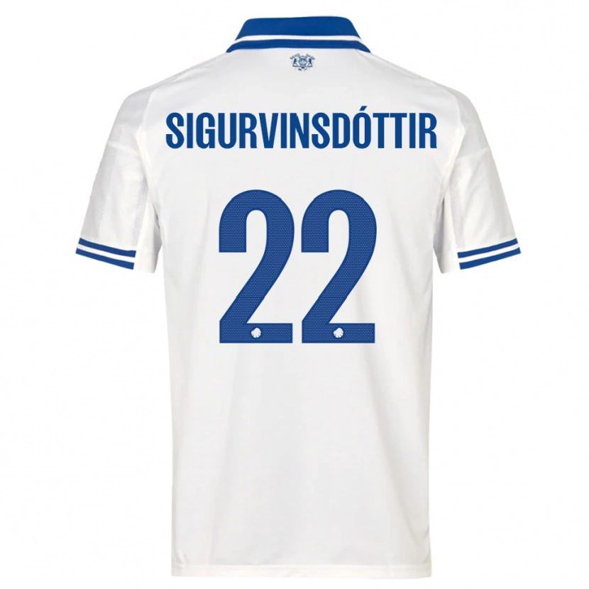 Danxen Niño Camiseta Sunneva Sigurvinsdóttir #22 Blanco Azul 1ª Equipación 2025/26 La Camisa México