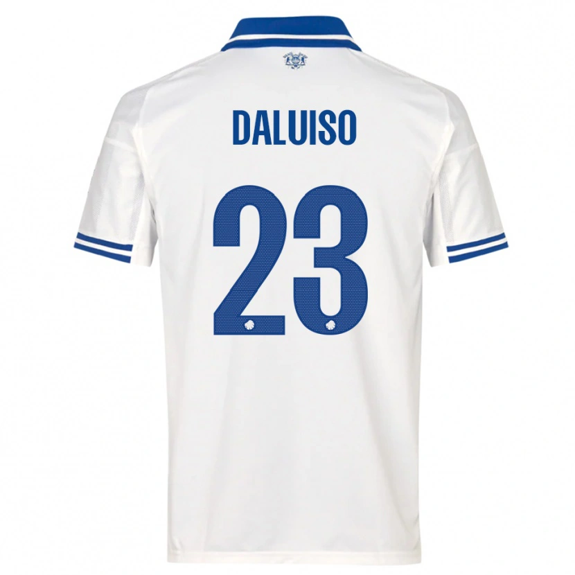 Danxen Niño Camiseta Christoffer Daluiso #23 Blanco Azul 1ª Equipación 2025/26 La Camisa México