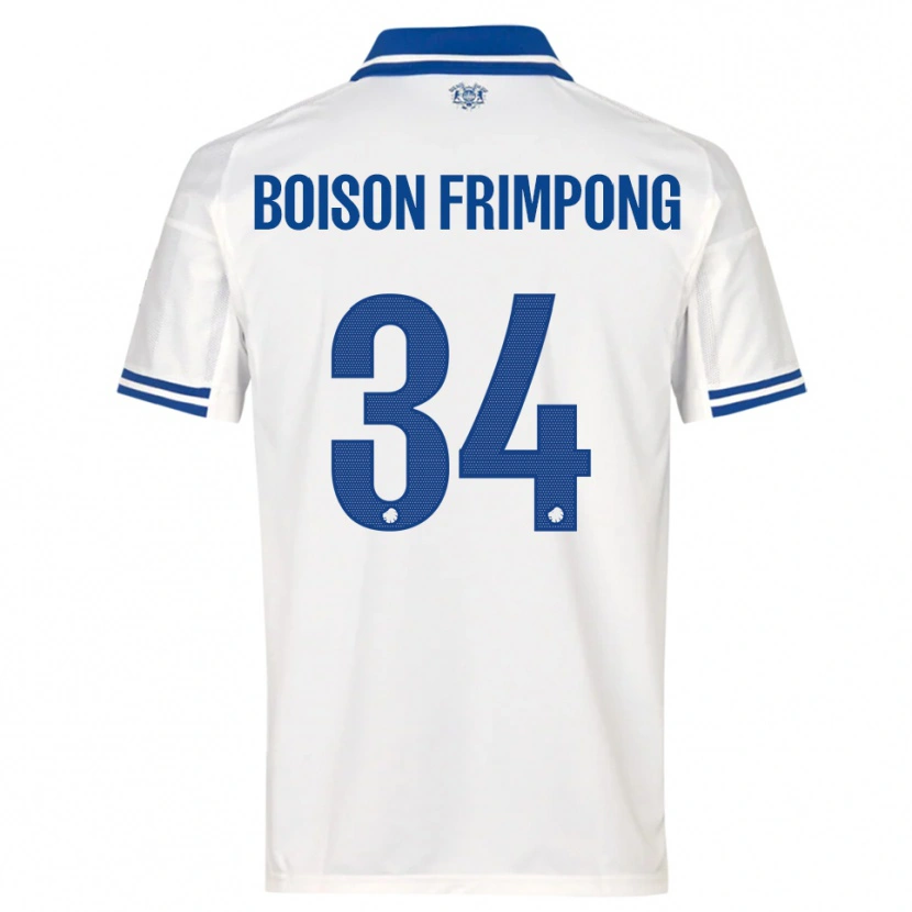 Danxen Niño Camiseta David Boison Frimpong #34 Blanco Azul 1ª Equipación 2025/26 La Camisa México