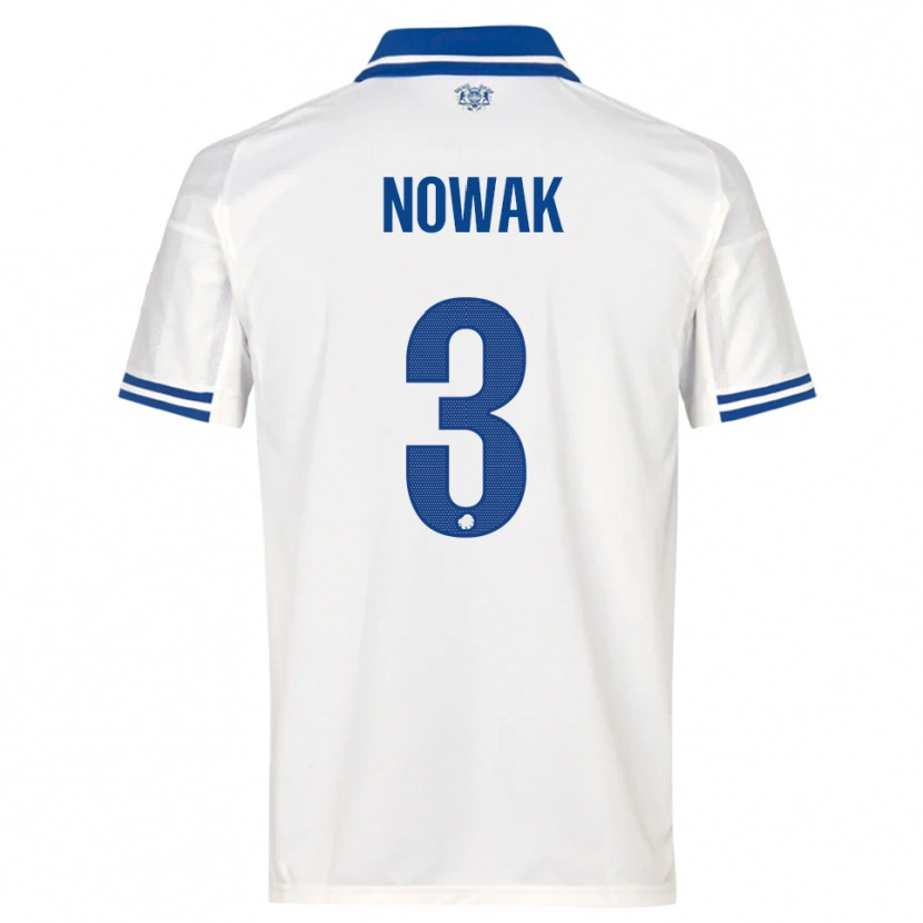 Danxen Niño Camiseta Julie Nowak #3 Blanco Azul 1ª Equipación 2025/26 La Camisa México