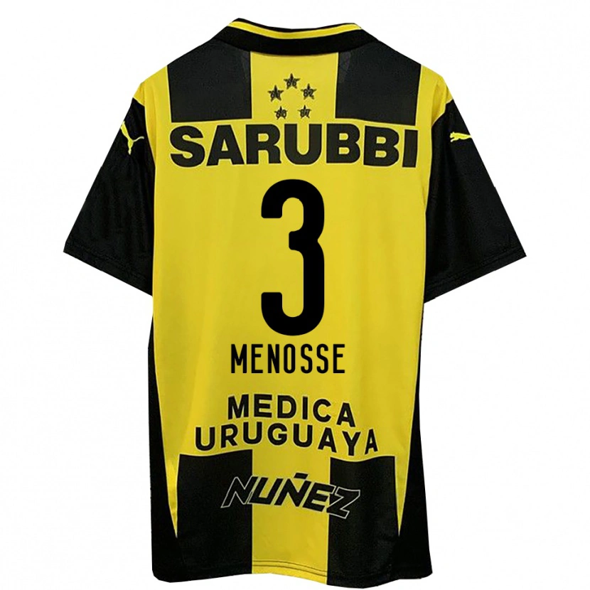 Danxen Niño Camiseta Hernán Menosse #3 Amarillo Negro 1ª Equipación 2025/26 La Camisa México