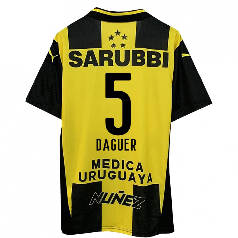 Danxen Niño Camiseta Julio Daguer #5 Amarillo Negro 1ª Equipación 2025/26 La Camisa México