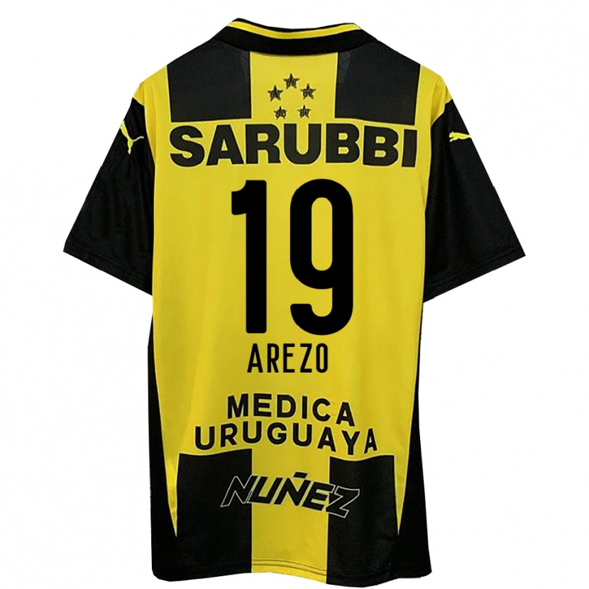 Danxen Niño Camiseta Matías Arezo #19 Amarillo Negro 1ª Equipación 2025/26 La Camisa México