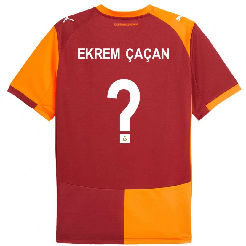 Danxen Niño Camiseta Yağız Ekrem Çaçan #0 Rojo Naranja 1ª Equipación 2025/26 La Camisa México