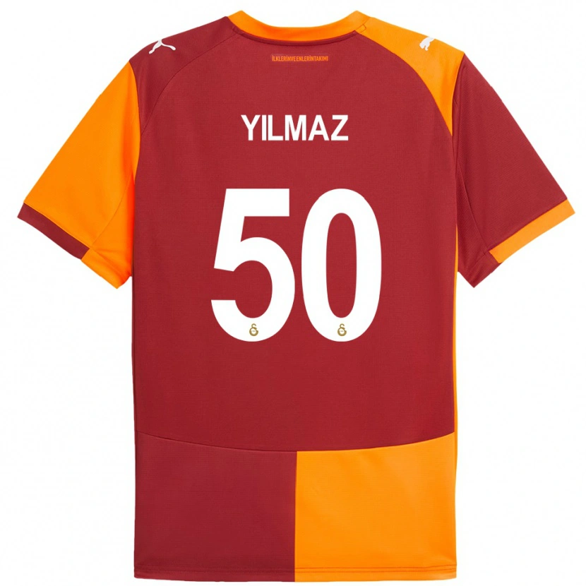 Danxen Niño Camiseta Jankat Yılmaz #50 Rojo Naranja 1ª Equipación 2025/26 La Camisa México