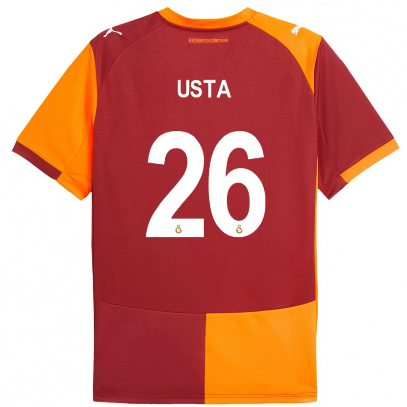 Danxen Niño Camiseta Alanur Usta #26 Rojo Naranja 1ª Equipación 2025/26 La Camisa México