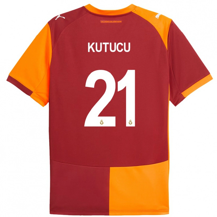 Danxen Niño Camiseta Ahmed Kutucu #21 Rojo Naranja 1ª Equipación 2025/26 La Camisa México