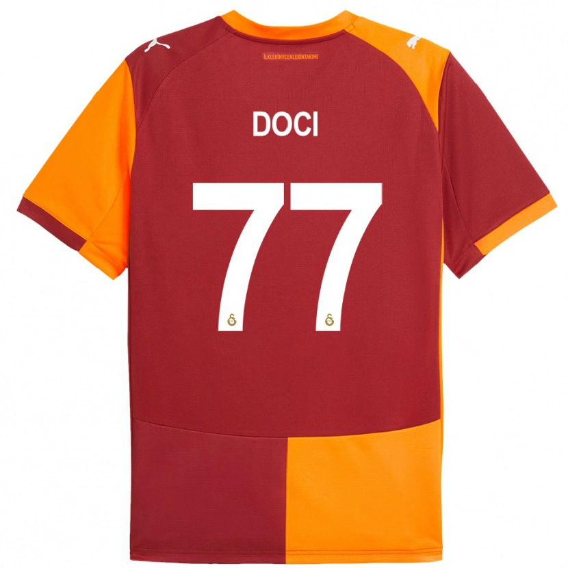 Danxen Niño Camiseta Megi Doci #77 Rojo Naranja 1ª Equipación 2025/26 La Camisa México