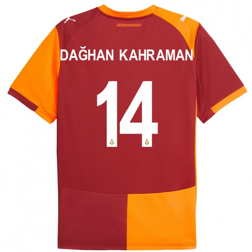 Danxen Niño Camiseta Yusuf Dağhan Kahraman #14 Rojo Naranja 1ª Equipación 2025/26 La Camisa México
