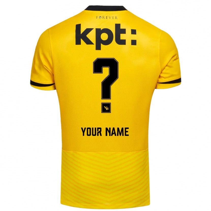 Danxen Niño Camiseta Su Nombre #0 Amarillo Negro 1ª Equipación 2025/26 La Camisa México