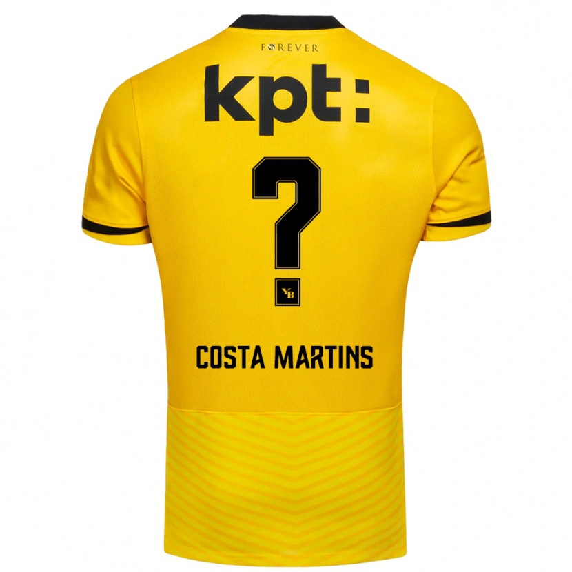 Danxen Niño Camiseta Yvann Costa Martins #0 Amarillo Negro 1ª Equipación 2025/26 La Camisa México
