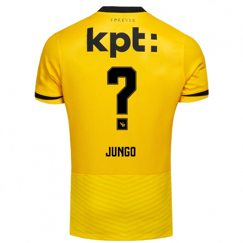 Danxen Niño Camiseta Matéo Jungo #0 Amarillo Negro 1ª Equipación 2025/26 La Camisa México