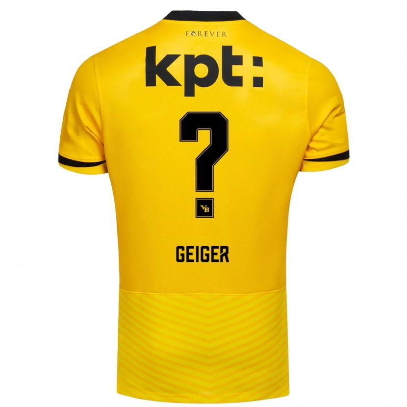 Danxen Niño Camiseta Gaspar Geiger #0 Amarillo Negro 1ª Equipación 2025/26 La Camisa México