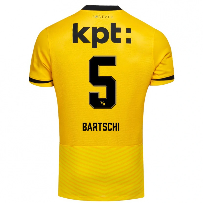 Danxen Niño Camiseta Lorena Bärtschi #5 Amarillo Negro 1ª Equipación 2025/26 La Camisa México