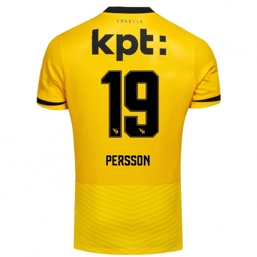 Danxen Niño Camiseta Noah Persson #19 Amarillo Negro 1ª Equipación 2025/26 La Camisa México