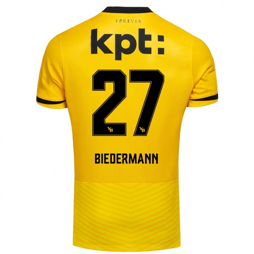 Danxen Niño Camiseta Tamara Biedermann #27 Amarillo Negro 1ª Equipación 2025/26 La Camisa México