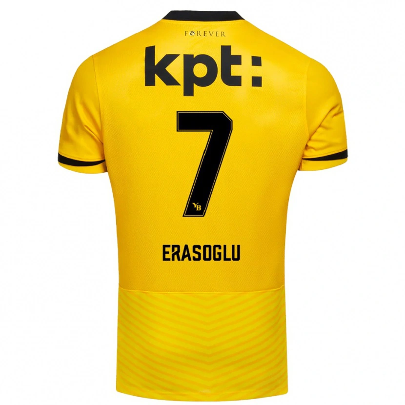 Danxen Niño Camiseta Deniz Erasoglu #7 Amarillo Negro 1ª Equipación 2025/26 La Camisa México