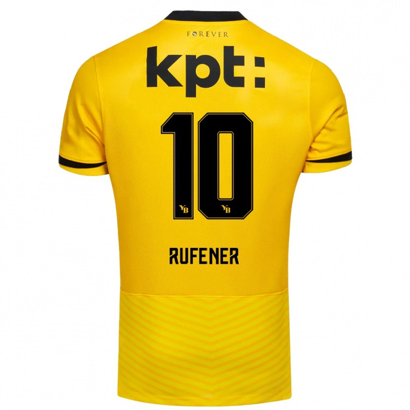 Danxen Niño Camiseta Elio Rufener #10 Amarillo Negro 1ª Equipación 2025/26 La Camisa México