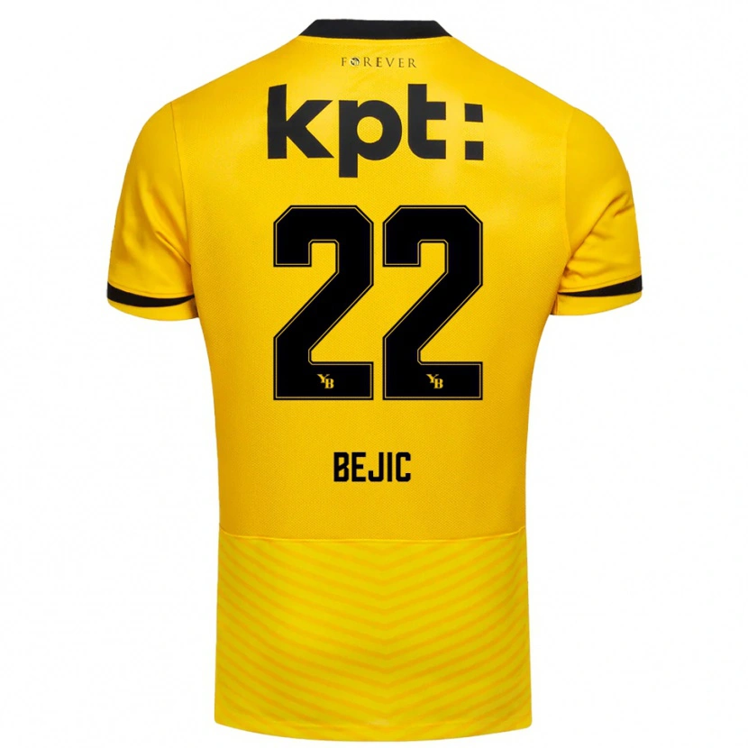 Danxen Niño Camiseta Endrit Bejic #22 Amarillo Negro 1ª Equipación 2025/26 La Camisa México