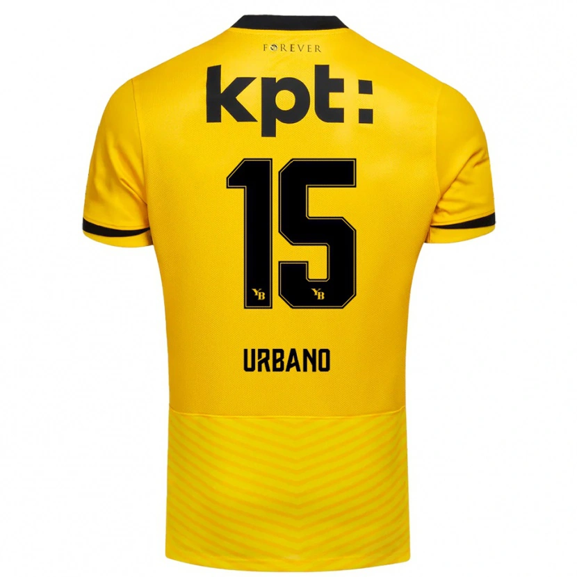 Danxen Niño Camiseta Nicolò Urbano #15 Amarillo Negro 1ª Equipación 2025/26 La Camisa México