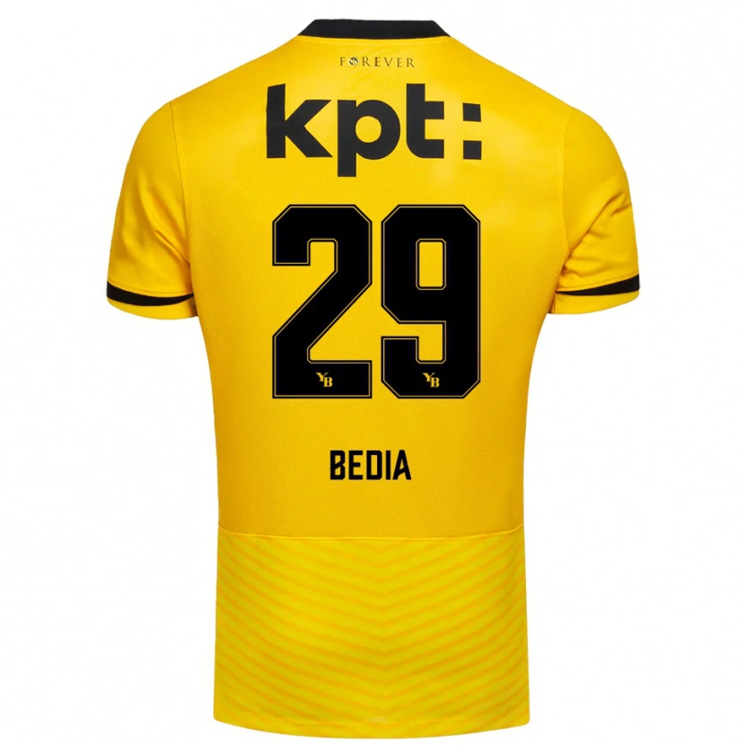 Danxen Niño Camiseta Chris Bedia #29 Amarillo Negro 1ª Equipación 2025/26 La Camisa México