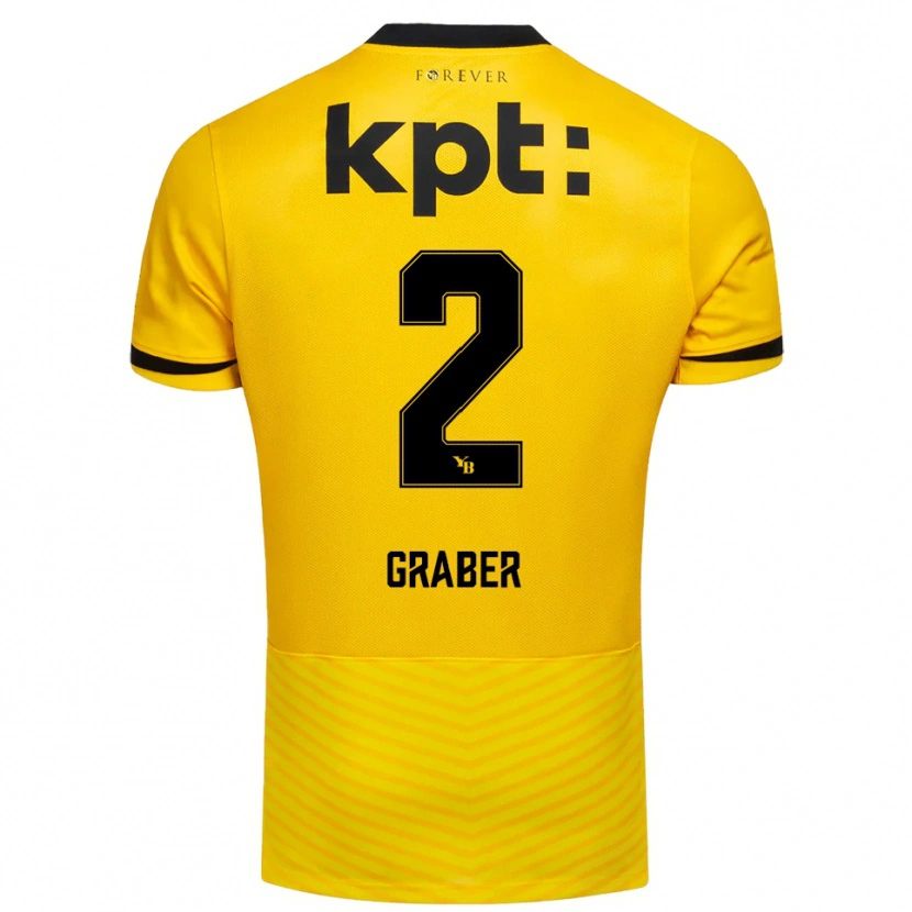 Danxen Niño Camiseta Simon Graber #2 Amarillo Negro 1ª Equipación 2025/26 La Camisa México