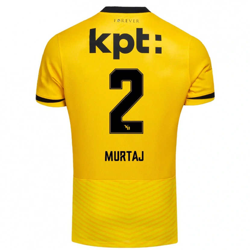 Danxen Niño Camiseta Auron Murtaj #2 Amarillo Negro 1ª Equipación 2025/26 La Camisa México
