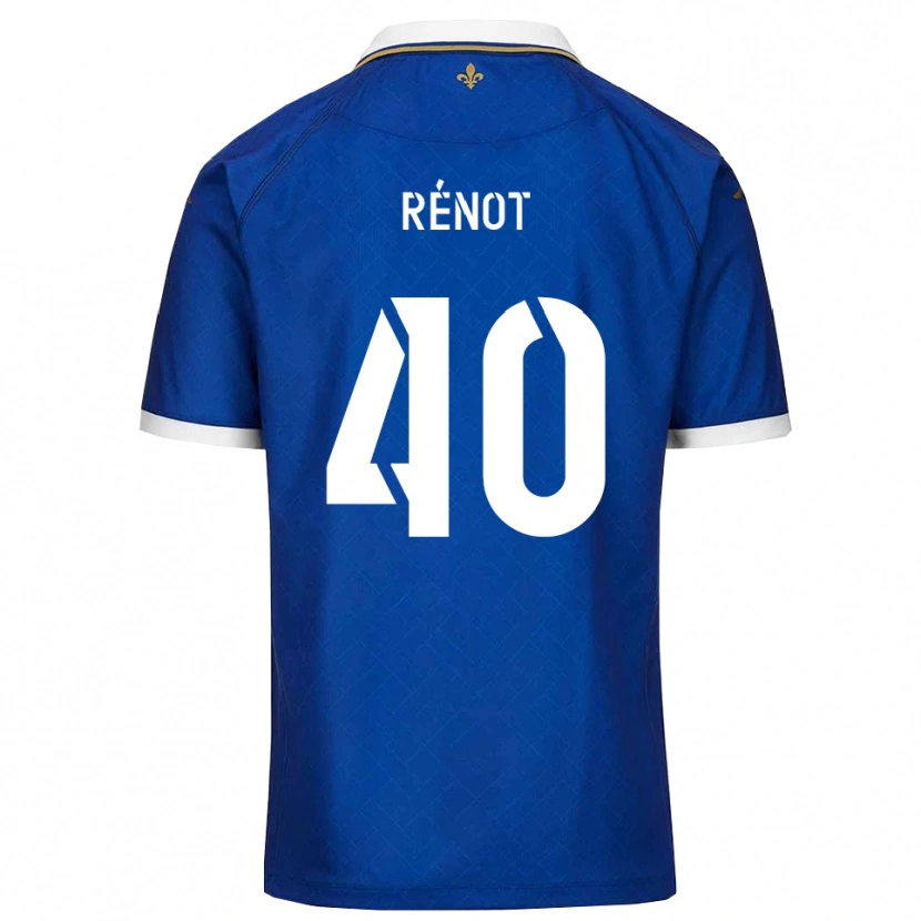 Danxen Niño Camiseta Sébastien Rénot #40 Azul Dorado 1ª Equipación 2025/26 La Camisa México