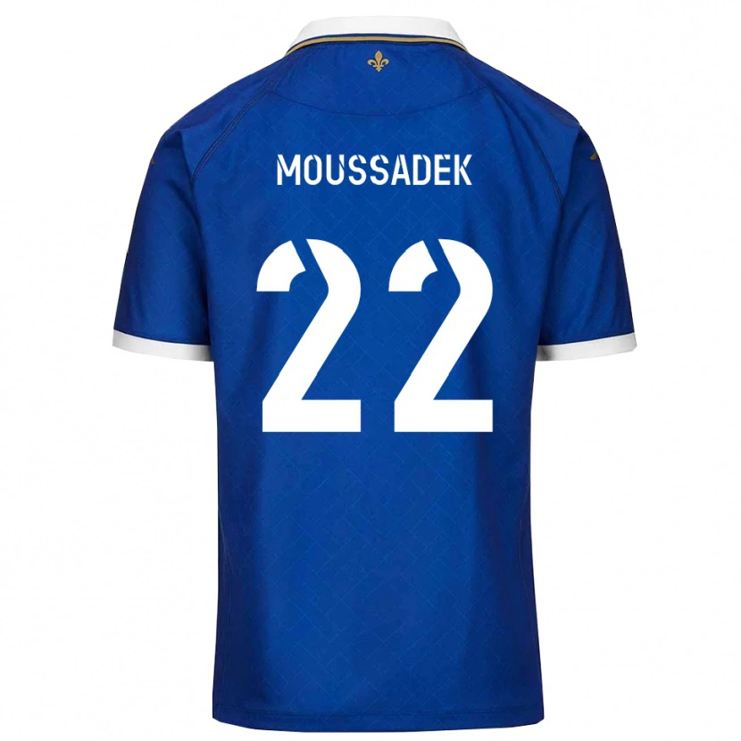 Danxen Niño Camiseta Djamal Moussadek #22 Azul Dorado 1ª Equipación 2025/26 La Camisa México