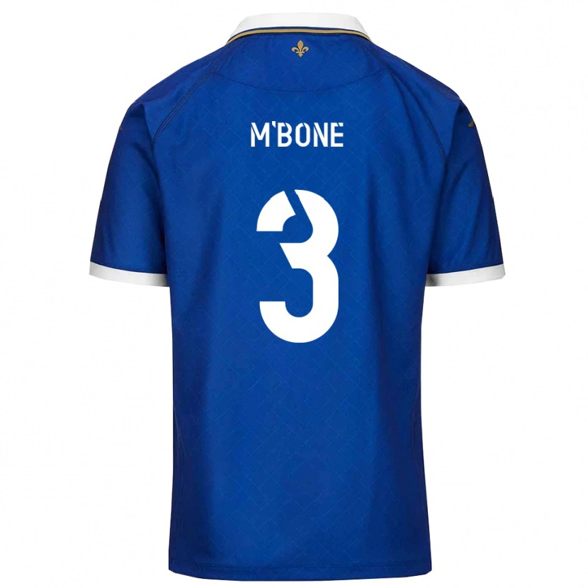 Danxen Niño Camiseta Yannick M'bone #3 Azul Dorado 1ª Equipación 2025/26 La Camisa México