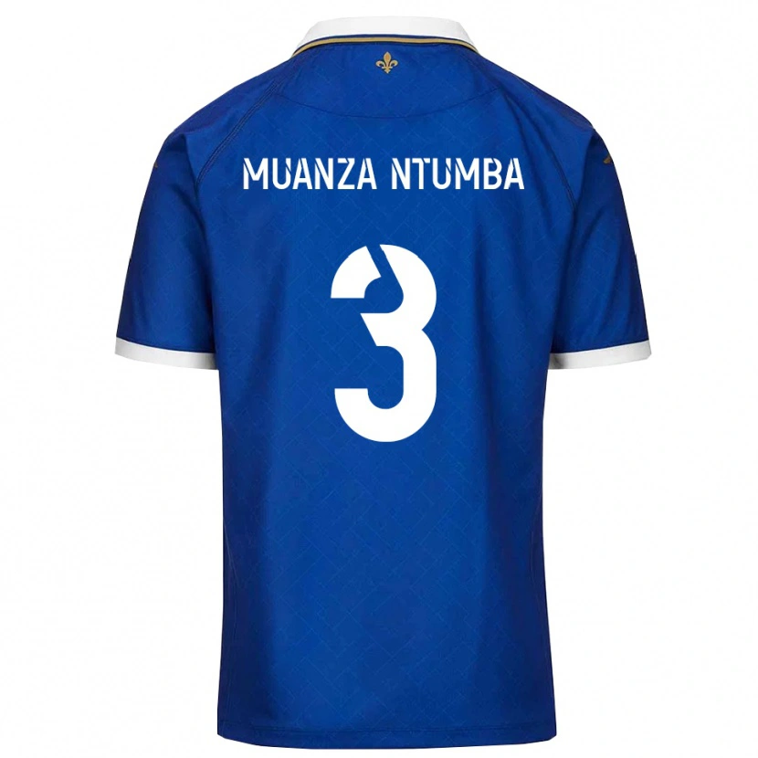 Danxen Niño Camiseta Olivier Muanza Ntumba #3 Azul Dorado 1ª Equipación 2025/26 La Camisa México