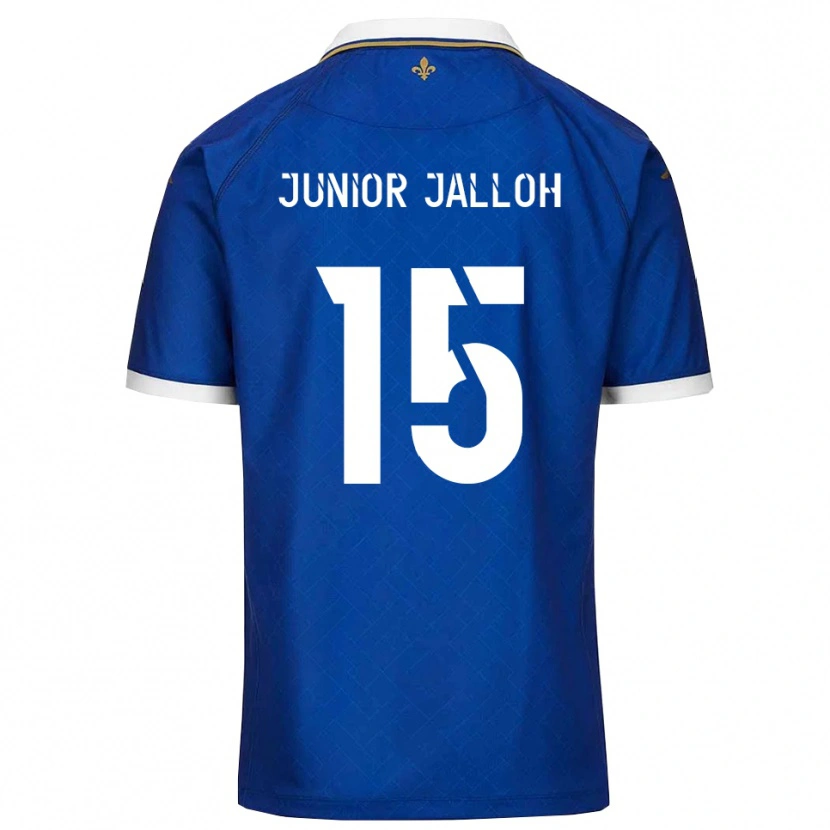 Danxen Niño Camiseta Abubakar Junior Jalloh #15 Azul Dorado 1ª Equipación 2025/26 La Camisa México