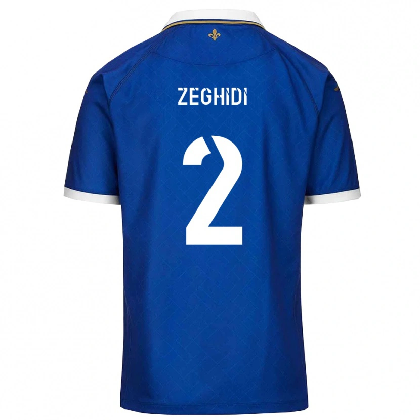 Danxen Niño Camiseta Yanis Zeghidi #2 Azul Dorado 1ª Equipación 2025/26 La Camisa México