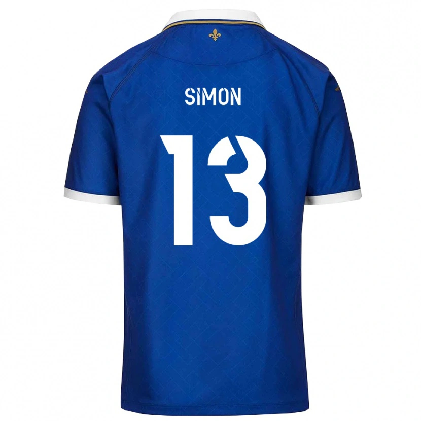 Danxen Niño Camiseta Elie Simon #13 Azul Dorado 1ª Equipación 2025/26 La Camisa México