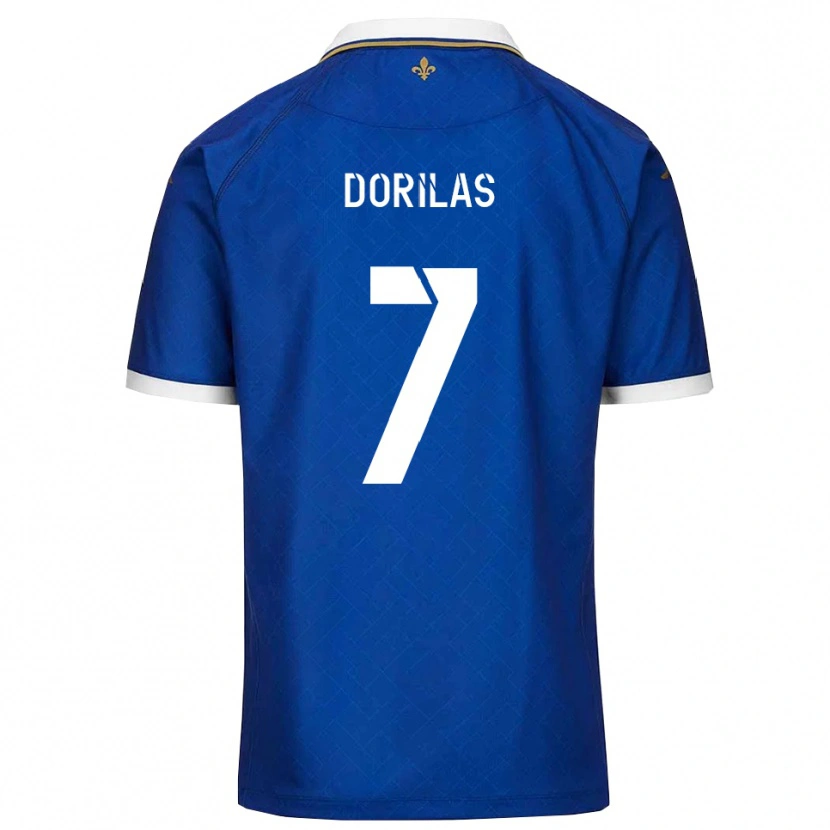 Danxen Niño Camiseta Johan Dorilas #7 Azul Dorado 1ª Equipación 2025/26 La Camisa México