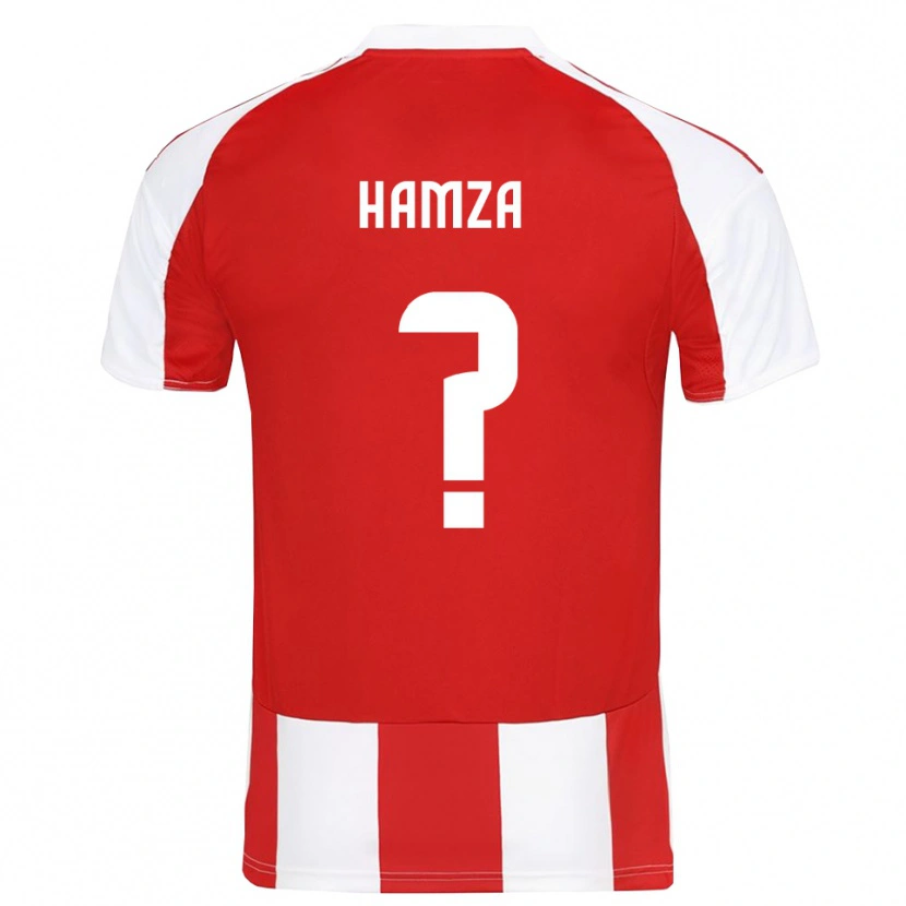 Danxen Niño Camiseta Erik Hamza #0 Rojo Blanco 1ª Equipación 2025/26 La Camisa México