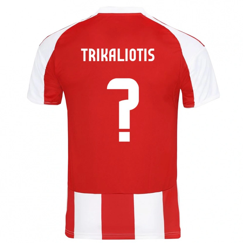 Danxen Niño Camiseta Vangelis Trikaliotis #0 Rojo Blanco 1ª Equipación 2025/26 La Camisa México